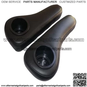 Black Arm Rests for Rear Seats for EZGO, Club Car & Yamaha Golf Carts