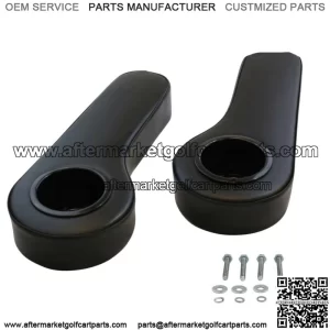 Golf Cart Rear Seat Black Armrest Cup Holder - Fits EZGO, Club Car, Yamaha, &...