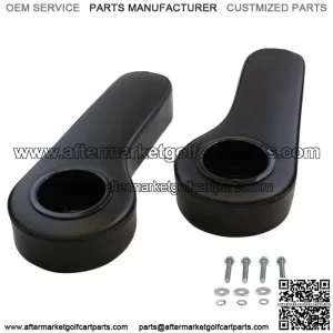 Golf Cart Rear Seat Black Armrest Cup Holder - Fits EZGO, Club Car, Yamaha, & mo