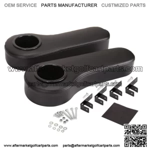 Golf Cart Armrest with Cup Holder for Club Car EZGO Yamaha, No Drilling Required