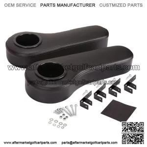 Golf Cart Armrest with Cup Holder for Yamaha Club Car EZGO, No Drilling Required