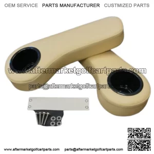 EZGO/Club Car/Yamaha Golf Cart Rear Seat Arm Rest Cushion Cupholder (BUFF)