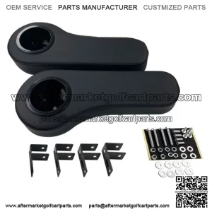 Pair Of 2 Golf Cart Arm Rest Drink Cup Holder For EZGO/Club Car/Yamaha Rear Seat