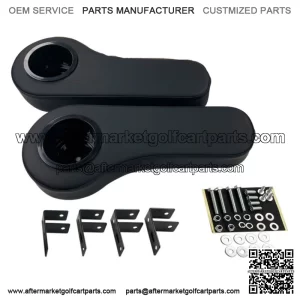 Golf Cart Cup Holder Arm Rest Mount On Rear Seat 1" Tube EZGO Club Car Yamaha