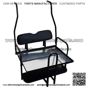 Performance Plus Carts Club Car DS Golf Cart Rear Flip Back Seat Kit for 2000.5 - Up - Black
