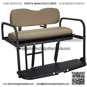 Gusto Yamaha G14, G16, G19, G22 Golf Cart Flip Folding Rear Back Seat Kit - Tan