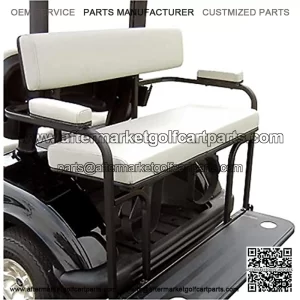 3G 2 in 1 Combo Seat Kit & Golf Bag Carrier in White for EZGO RXV Golf Carts 2008+