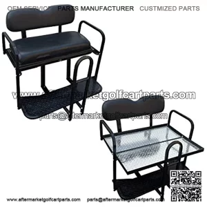 TXT Golf Cart Rear Back Seat Kit - Factory Black
