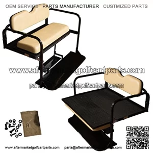 Performance Plus Carts Yamaha G14, G16, G19, G22 Golf Cart Folding Rear Back Seat Kit - Tan
