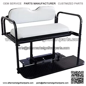 unlimited (00.5-Up Models) Golf Cart Rear Flip Seat Kit with Steel Frame (White)