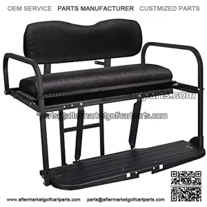Precedent Golf Cart Flip Folding Rear Back Seat Kit - Black