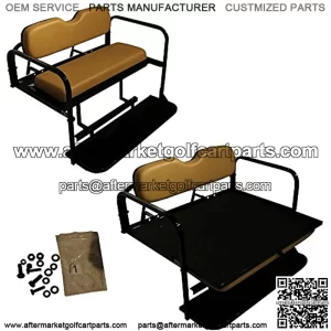 EZGO TXT/Valor (95-Up) Golf Cart Rear Flip Seat Kit with Steel Frame