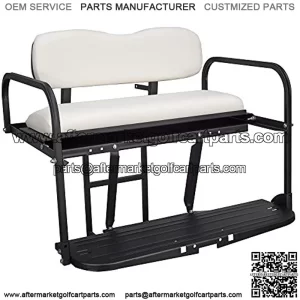 Club Car DS Golf Cart Flip Folding Rear Back Seat Kit - White