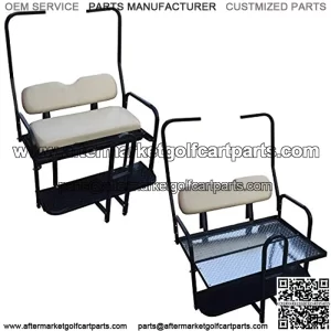 Performance Plus Carts Club Car DS Golf Cart Rear Flip Back Seat Kit for 1982-2000.5 - Factory Buff - Light Tan