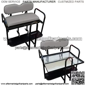 Performance Plus Carts Yamaha G29 Drive Golf Cart Rear Flip Back Seat Kit - Factory Stone Grey (Fits 2006-2016)