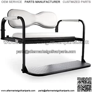 Flip4 EZGO TXT & TXT48 1995+ Golf Cart Rear Seat Kit  C White