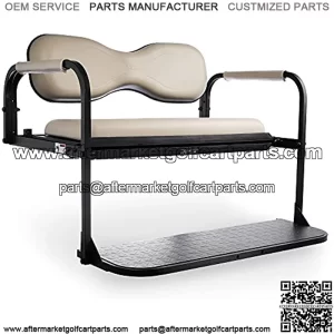 Flip4 Golf Cart Rear Seat Kit Compatible with Yamaha G29 Drive Models  C Stone Gray