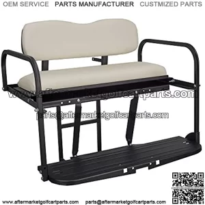 Yamaha G14, G16, G19, G22 Golf Cart Flip Folding Rear Back Seat Kit - Ivory
