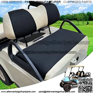 Golf Cart Seat Covers Full Set for Front Seats, Easy Install with Two-Tone Colors Polyester Bench Seat Protectors, Universal Fit Accessories for Club Car DS Precedent & Yamaha