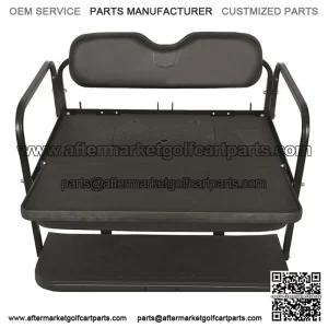 Universal Custom Colors Golf Cart Rear Flip Seat Kit Plastic - Black