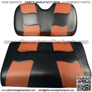 Riptide Two Tone Front Seat Covers in Black/Brown - Fits all Carts!