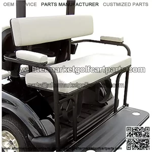 3G 2 in 1 Combo Seat Kit & Golf Bag Carrier- White for EZGO TXT Golf Carts