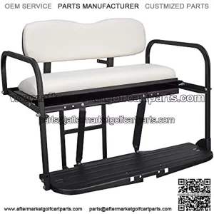 Yamaha Drive G29 Golf Cart Flip Folding Rear Back Seat Kit - White