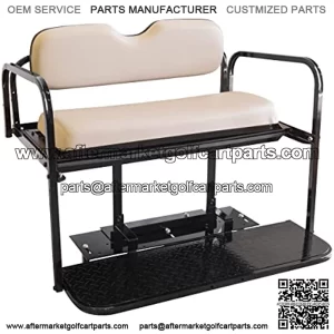 EZGO RXV Golf Cart Rear Flip Seat Kit with Steel Frame | Compatible with 2008 & Up EZGO RXV/Freedom RXV Models