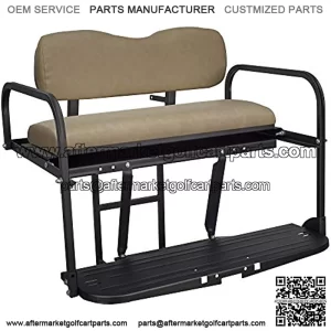 EZGO Marathon (Pre-1994) Golf Cart Flip Folding Rear Back Seat Kit - Tan