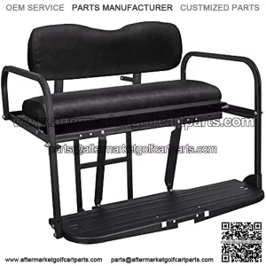 Yamaha Drive G29 Golf Cart Flip Folding Rear Back Seat Kit - Black