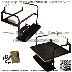 Performance Plus Carts Yamaha G14,G16,G19, G22 Golf Cart Flip Folding Rear Back Seat Kit - Ivory