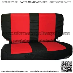 Rampage Front Seat Covers and Belt Pads | Black/Red Polycanvas | 5054530 | Fits 1997 - 2002 Jeep Wrangler TJ