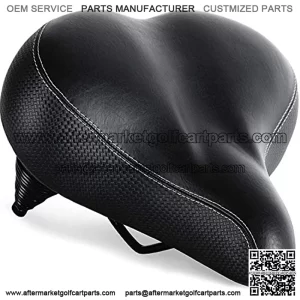 Bikeroo Extra Padded Bike Seat - Firm Comfortable Bike Seats for Men & Women - Compatible with Peloton, NordicTrack, Schwinn, Indoor Stationary Exercise Bikes - Wide Bicycle Seat Replacement Saddle