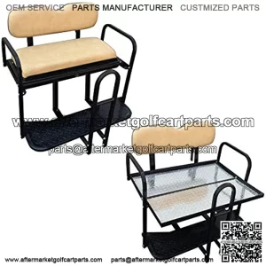 Rear Flip Seat for EZ-GO TXT/PDS/Medalist Golf Cart Models - Tan