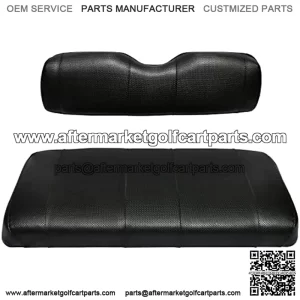 GOLF BALL DIVERS - EZGO TXT Golf Cart Seat Cover Replacement - for Front or Rear Bench Seat - Premium Marine Vinyl - 5 Panel Stitching - Easy to Install - Two-Tone Golf Cart Seat Covers - Black