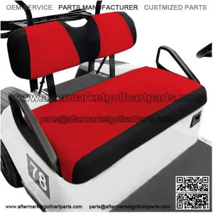 Golf Cart Front Seat Cover Set For EZGO RXV TXT & Club Car DS Red Black Color-S