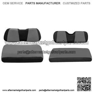 Golf Cart Front Rear Seat Covers For Club Car DS EZGO RXV TXT 4 Passenger - Gray