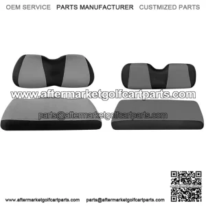 Grey Golf Cart Front Rear Seat Covers for Club Car Precedent Yamaha 4 Passenger