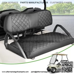 Golf Cart Front Seat Cover Black Diamond Stitching for Club Car DS 2000-up