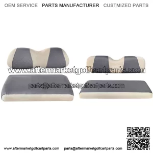 Golf Cart Front Back Seat Cover Set for EZGO TXT RXV & Club Car DS 4 Passenger