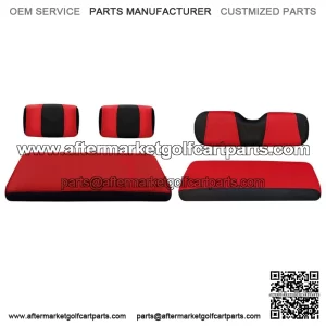 RED Golf Cart Front Rear Seat Covers for Yamaha G2 - G22,Club Car DS Pre-2000
