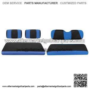 Blue Golf Cart Front Rear Seat Covers for Yamaha G2 - G22,Club Car DS Pre-2000