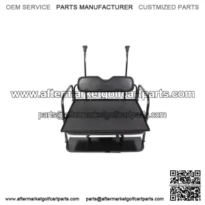 Fits Club Car Precedent Golf Cart Rear Flip Seat Kit (2004-UP) Black