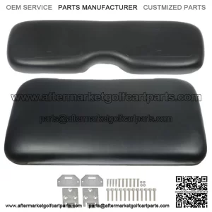 Black Front Seat Cushion with Hardware For EZGO Medalist TXT 1994-2013 Golf Cart
