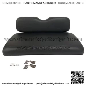 High Density Front Seat Cushion For EZGO TXT Golf Cart 94-13, Black Bottom &Back