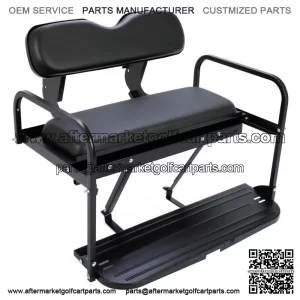 Rear Back Seat Kit Flip Folding Black Fit For Yamaha G14 G16 G19 G22 Golf Cart