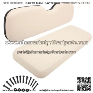 Universal White Golf Cart Rear Seat Cushion Set