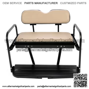 Tan Flip Folding Rear Back Seat Kit For EZGO Marathon Pre-1994 Golf Cart