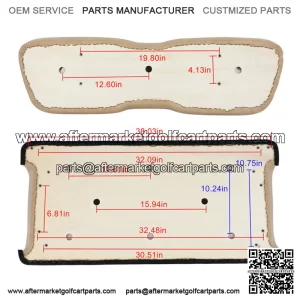 Tan Golf Cart Front Cushion Set Fit For Club Car DS