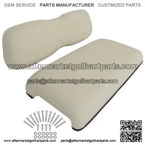 Fits Club Car DS Golf Cart Front Cushion Set White